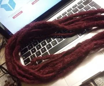 Dreads crochet fines burgundy, Inconnue
