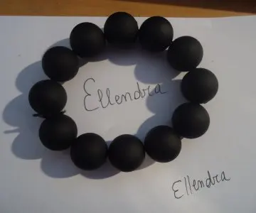 Bracelet grosses perles noires mattes, Claire's