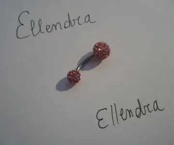 Piercing nombril strass rose, Londres