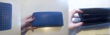 Porte feuille bleu clouté, Inconnue