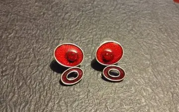 boucles d'oreille, Bleu citron