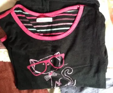 Tee shirt manche longues avec chat, Inconnue