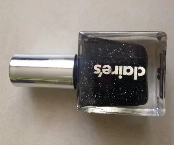 Vernis noir pailleté, Claire's
