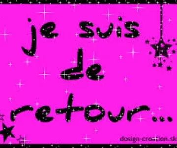 je suis de retour, Inconnue