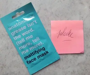 Mattifying face mask, Anatomicals