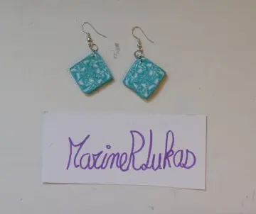 Boucles d'oreilles en fimo, Inconnue
