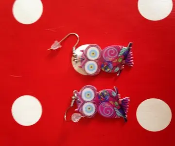 Boucles d'oreilles chouettes hibou, Inconnue