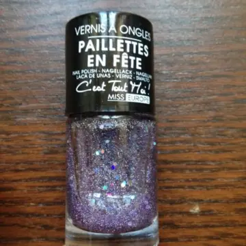 Vernis pailleté violet flackies, Miss Europe