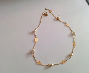 collier doré à perles, Inconnue