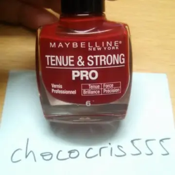 Vernis rouge tenue and strong, Gemey Maybelline