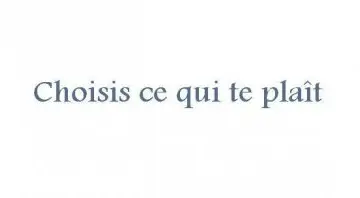 Choisis ce qui te plaît, Inconnue