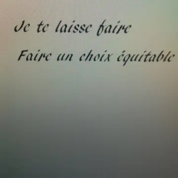 Choisis ce qui te plaît, Inconnue