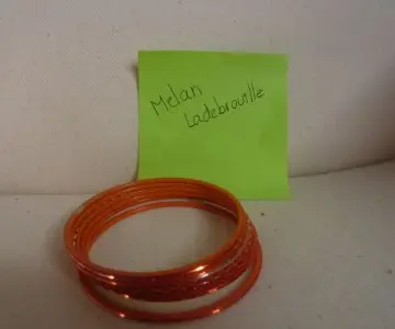 lot de bracelets indiens orange, Inconnue