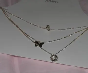Collier fin couleur argent/doré, Mim
