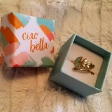 Bague feuille couleur or, My Little Box