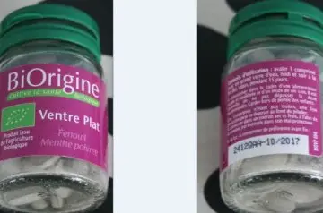 Compléments alimentaires bio ventre plat, BiOrigine