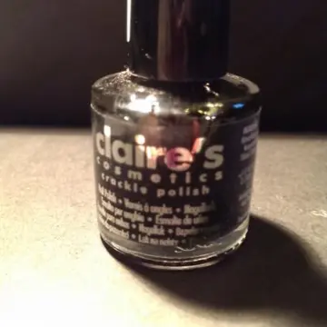 vernis noir crackle polish, Claire's