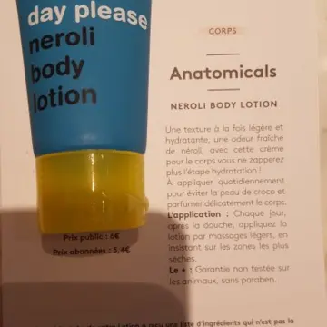 lotion pour le corps, Anatomicals