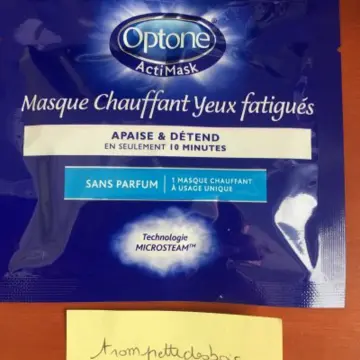 Masque chauffant yeux fatigués, Optone