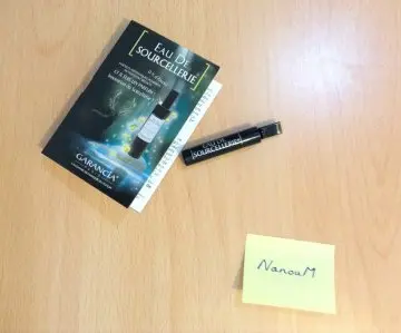 Eau de sourcellerie, Garancia