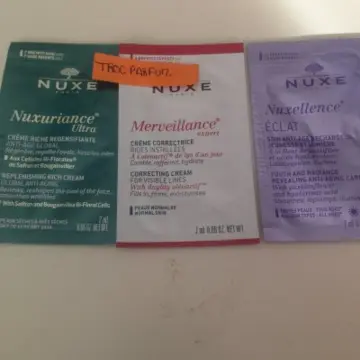 Trio echantillons nuxe, Nuxe