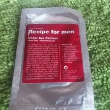 Patch yeux homme, Recipe for men