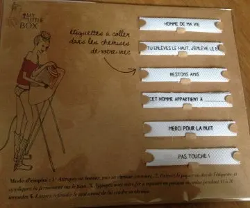 Etiquettes à chemise, My Little Box
