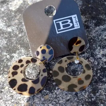 Boucles d'Oreilles Rondes Léopard, B Ligne