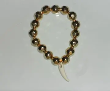 bracelet doré dent requin, New Look