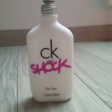 Bouteille de parfum CK one shock vide, Calvin Klein