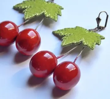 Boucles d'oreille Cerises cherry, Une Boutique Gargantuesque