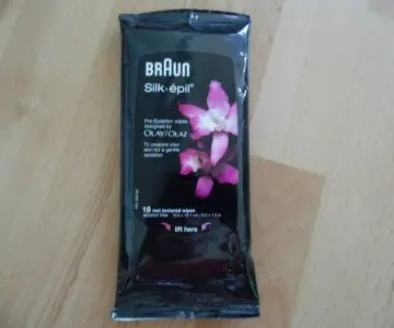 Lingettes pré épilatoire braun, Braun