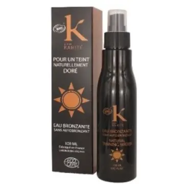 Eau bronzante sans autobronzant, K pour Karité