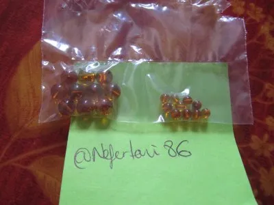 Photo 1 de Lot de perles en ambre véritable