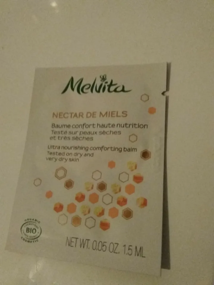 échantillon : baume confort haute-nutrition, Melvita