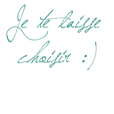 Je te laisse choisir :), Inconnue