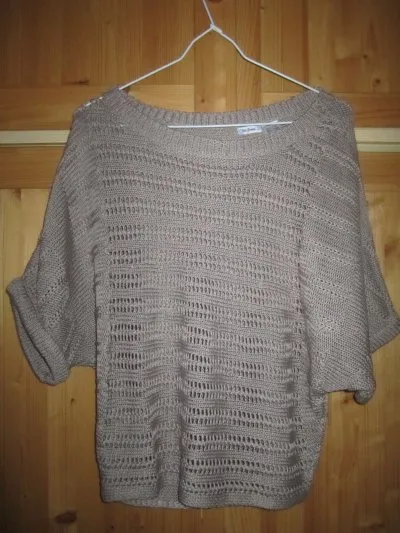 Pull ajouré manches courtes chauve souris, La Redoute