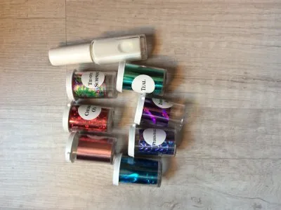 7 foils nail art, Nail Art