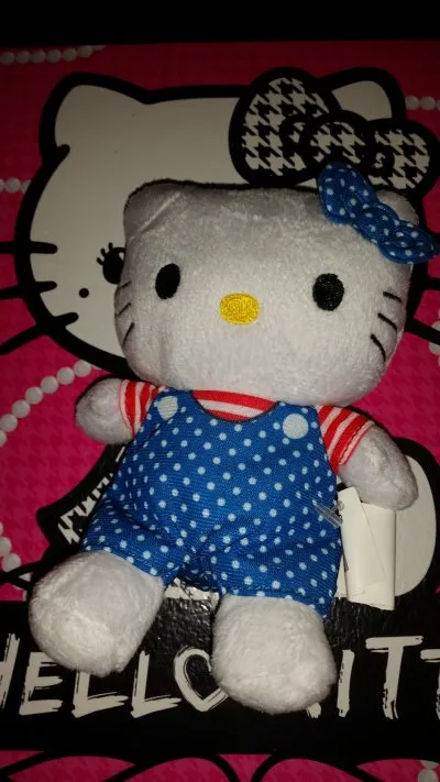 Peluche hk bleu, Hello Kitty