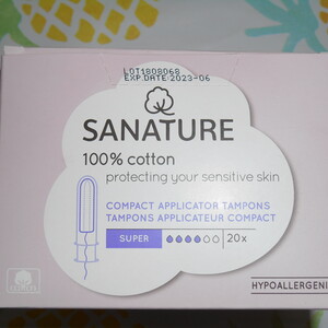 tampons applicateur compact 100% cotton Sanature