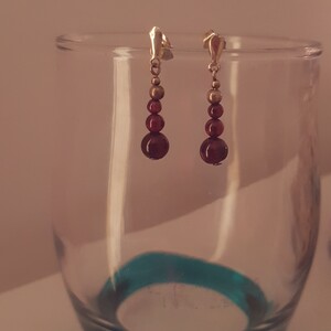 Boucles d'oreilles prunes