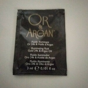 échantillon fluide illuminant - "Or&Argan"