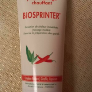 Gel-crème pour massage chauffant.