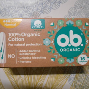 tampons en coton bio o.b.