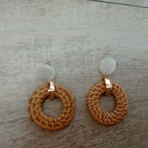 Boucles d'oreille Style "Osier/Rotin"