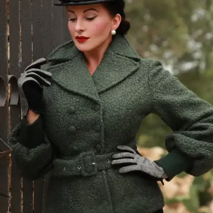 Topvintage Exclusive ~ Leontine short coat in green
