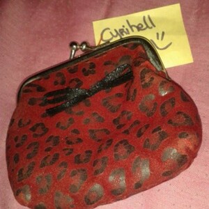 porte monnaie leopard