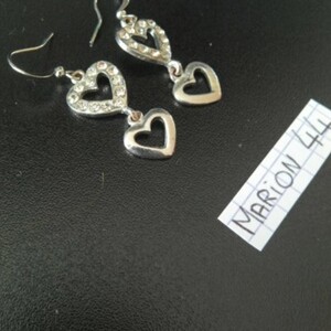 Boucles d'oreilles pendentifs coeurs