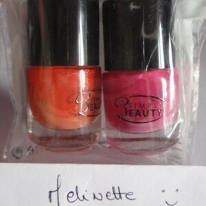 Vernis orange et rose