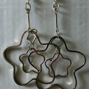 Boucles d'oreilles fleurs argent